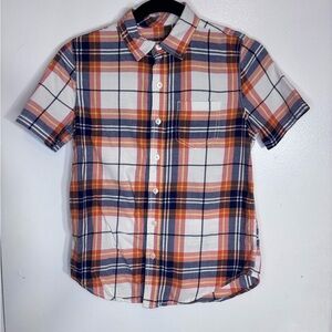 Arizona Jean Co. Boys Plaid Short Sleeve Button-Up Shirt Size 10/12